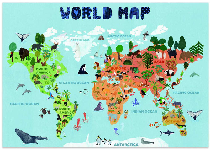 World map for kids