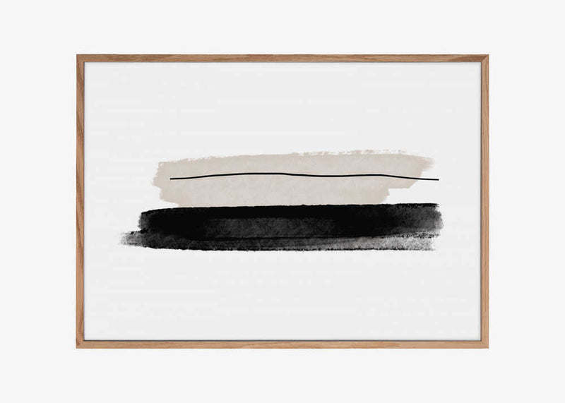 Black And Beige Brushstrokes