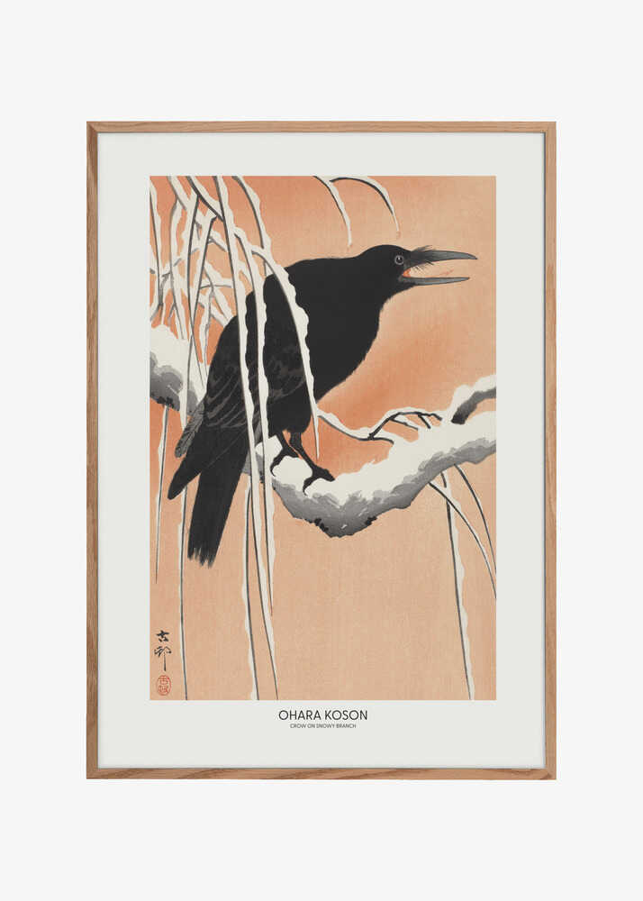 Crow On Snowy Branch