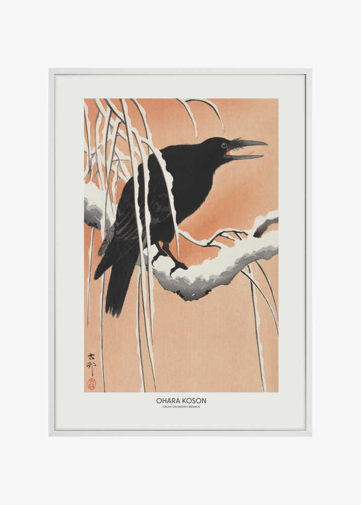 Crow On Snowy Branch