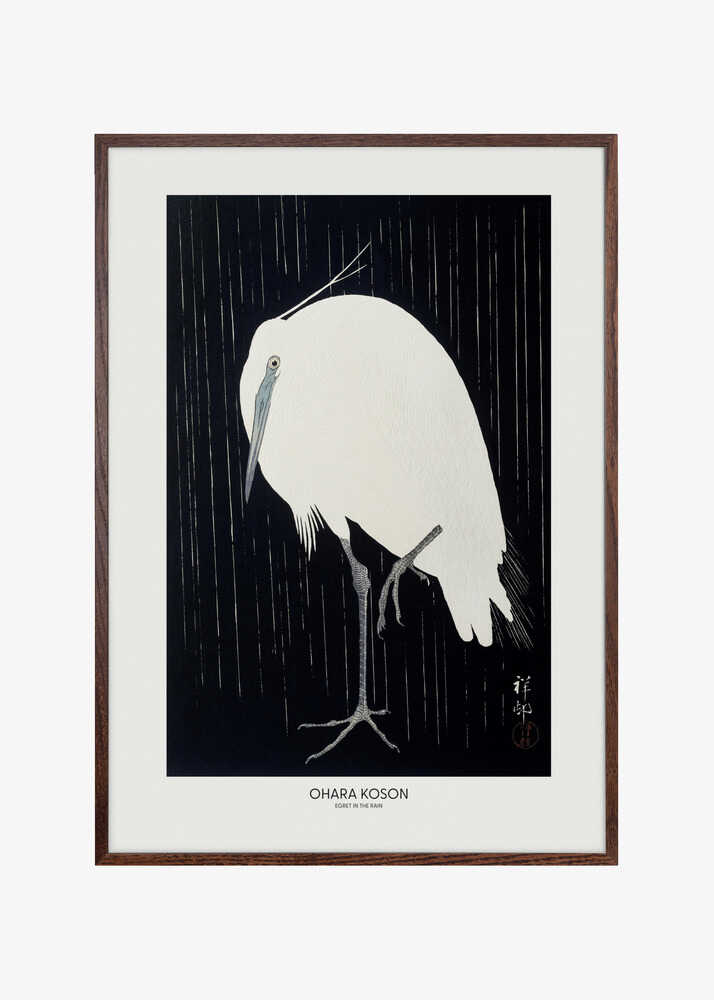 Egret In The Rain