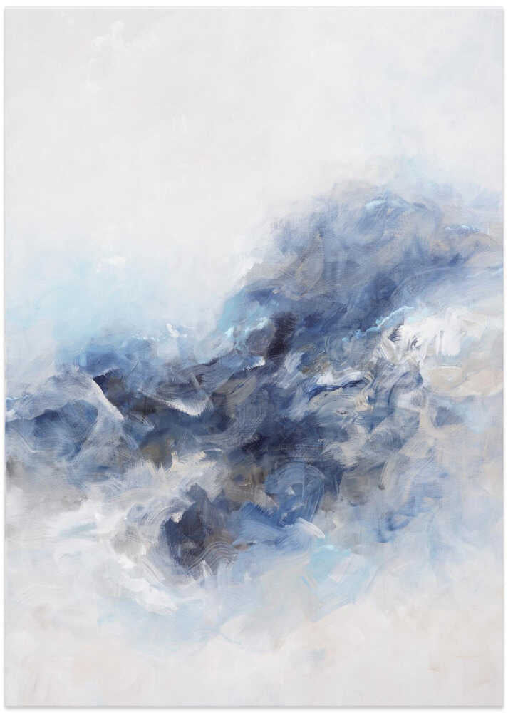 Expressionist Blue Abstract