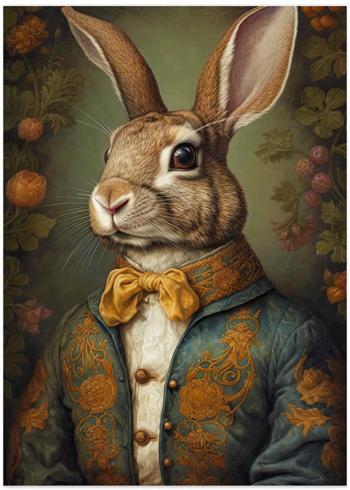 Regal Rabbit Portrait