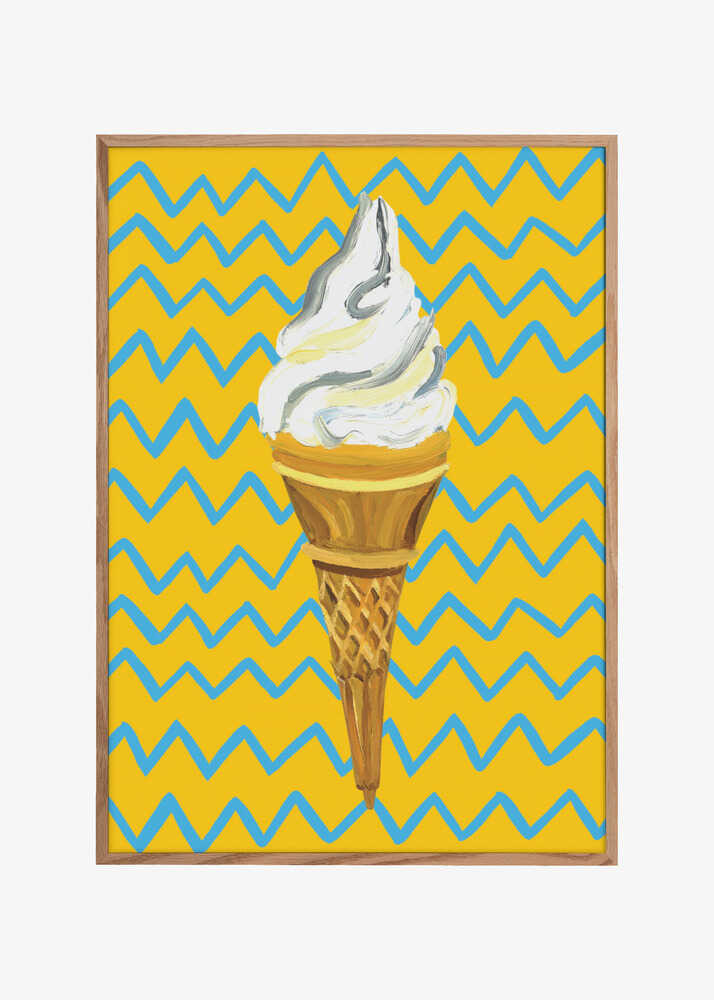 Ice Cream Yellow Zigzag