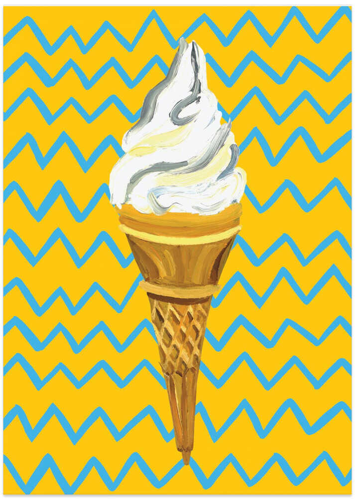 Ice Cream Yellow Zigzag