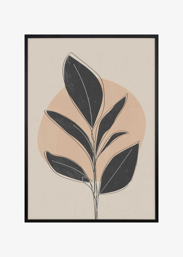 Black Abstract Plant