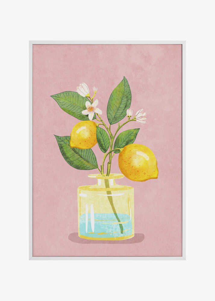 Lemon Bunch In Vase