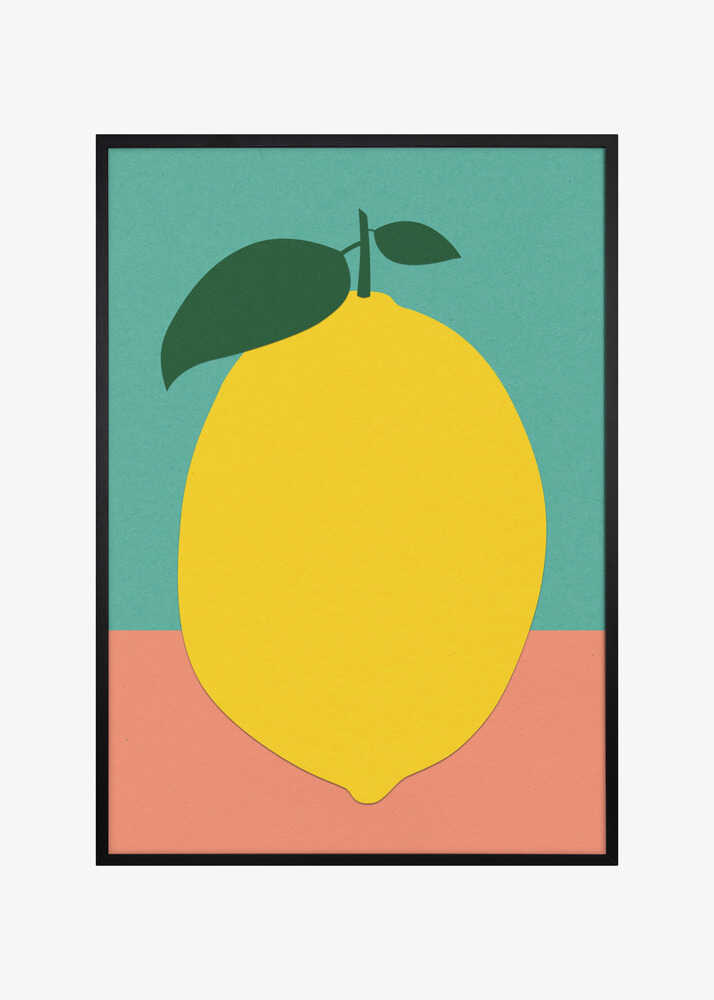 Lemon With Two Leaves