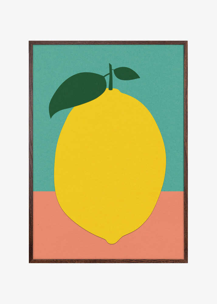 Lemon With Two Leaves