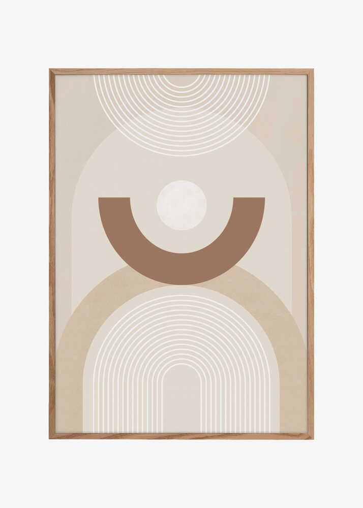Beige Mid Century Poster