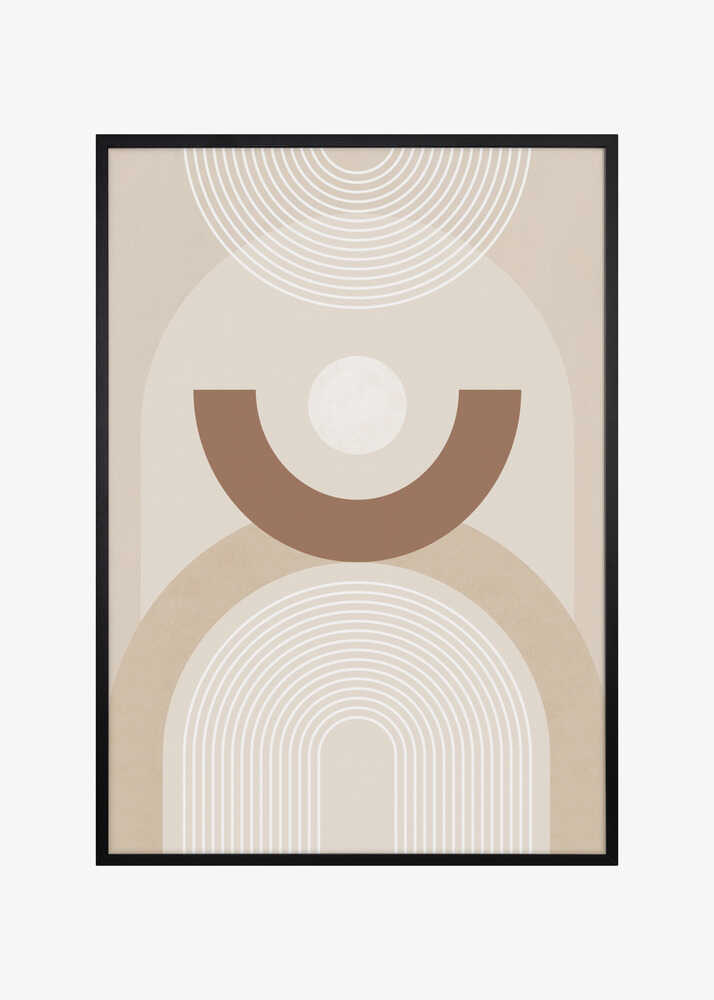 Beige Mid Century Poster