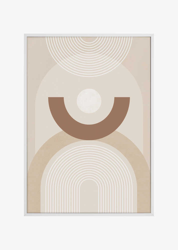 Beige Mid Century Poster