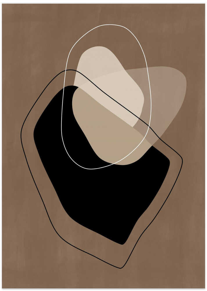 Layered Organic Shapes in Neutral Tones