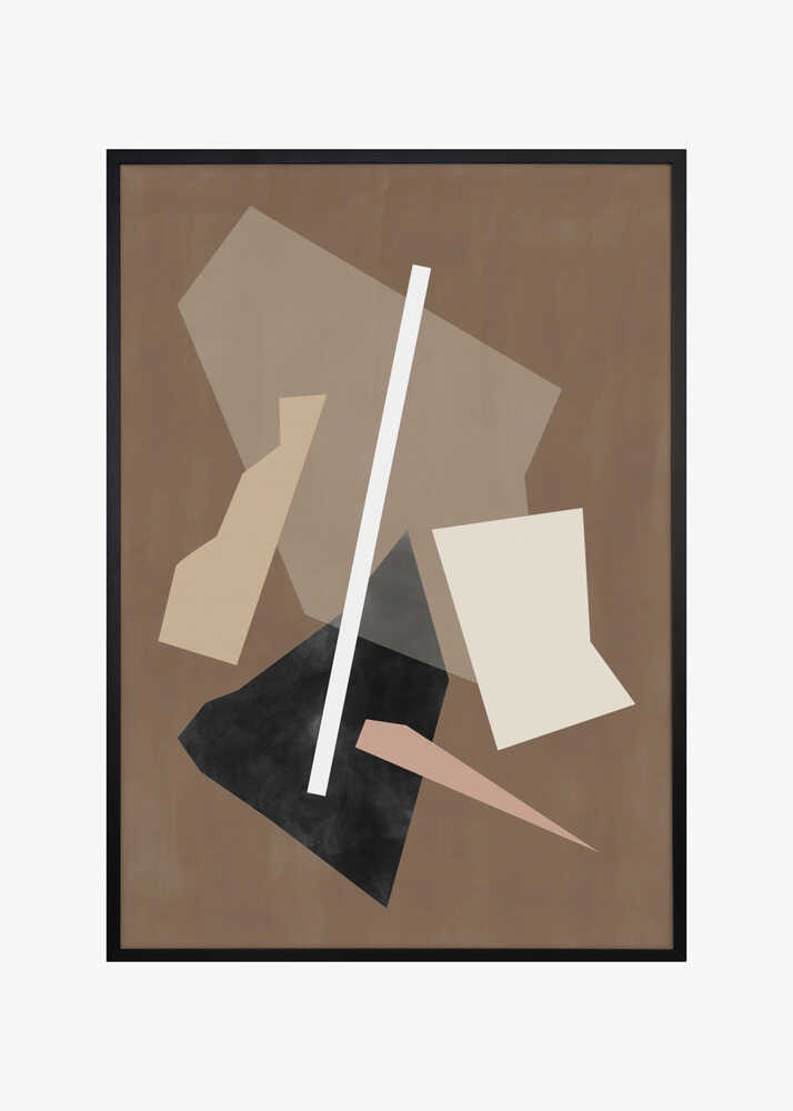 Brown Paper Cuts Painting