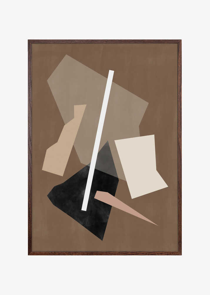 Brown Paper Cuts Painting