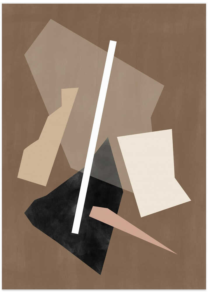 Brown Paper Cuts Painting