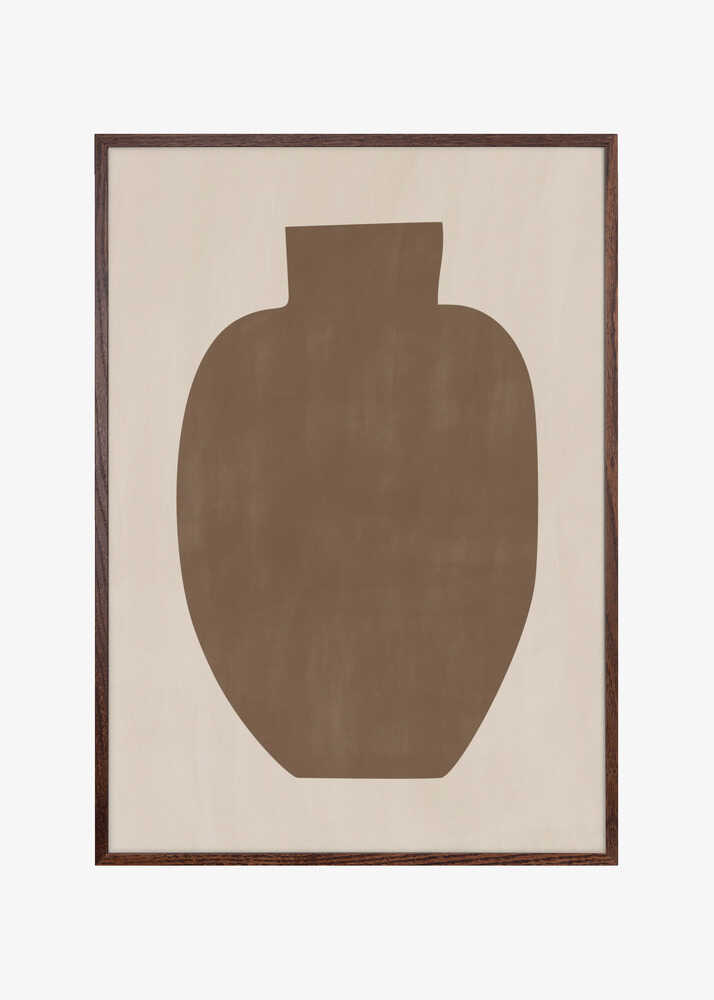Brown Silhouette of a Vase