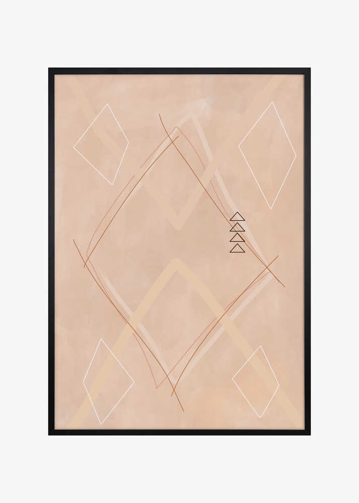 Abstract Geometric Art Beige Tones