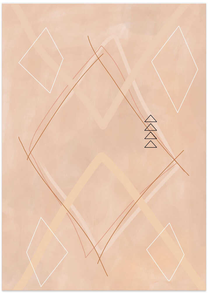 Abstract Geometric Art Beige Tones