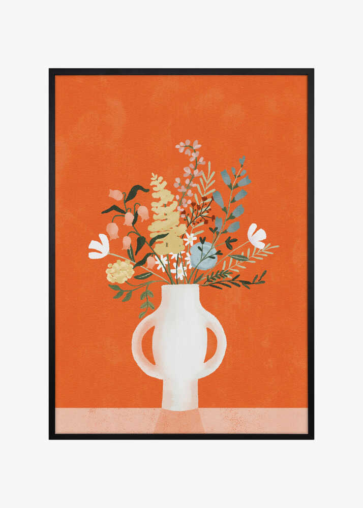 Flowers in Vase, Red