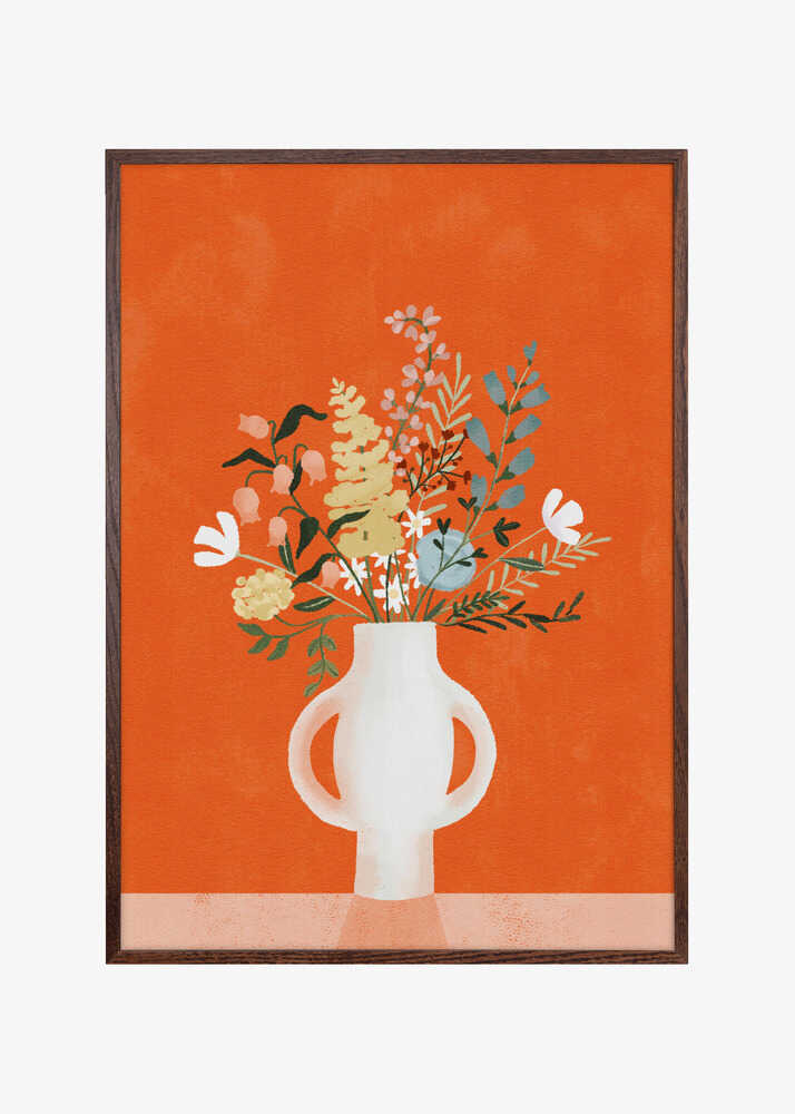 Flowers in Vase, Red