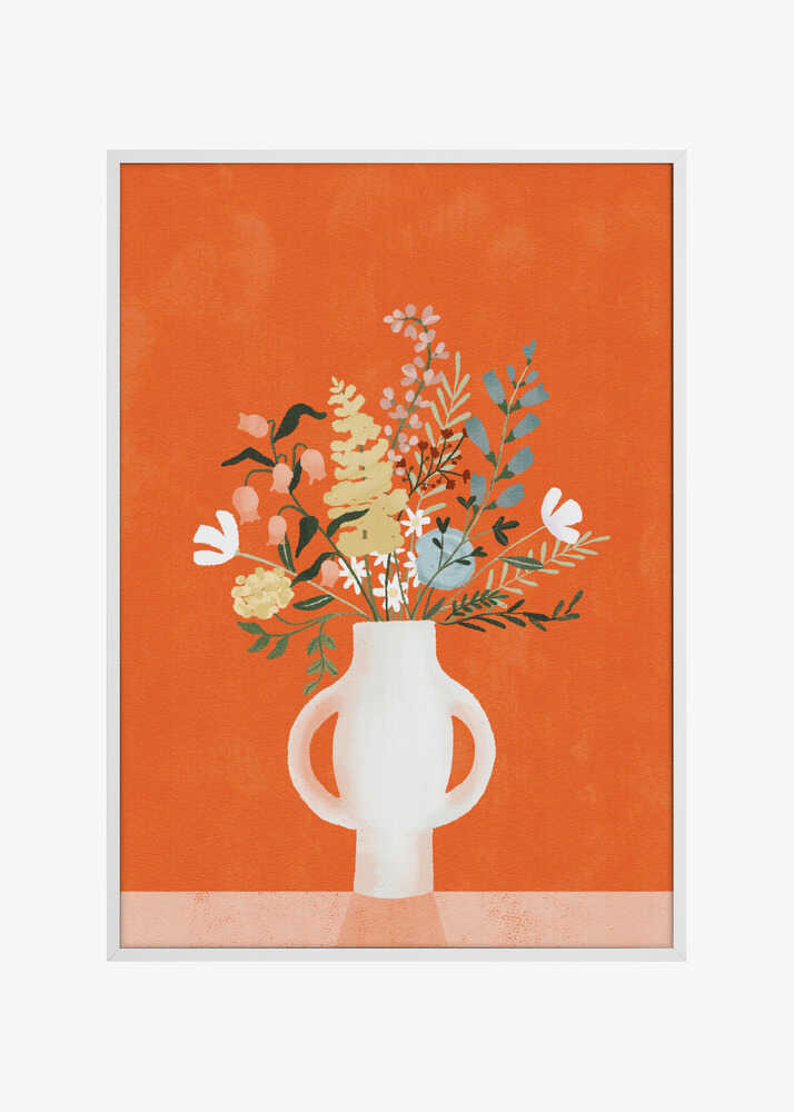 Flowers in Vase, Red