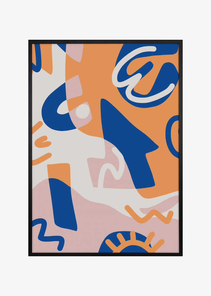 Abstract Shapes In Blue and Orange