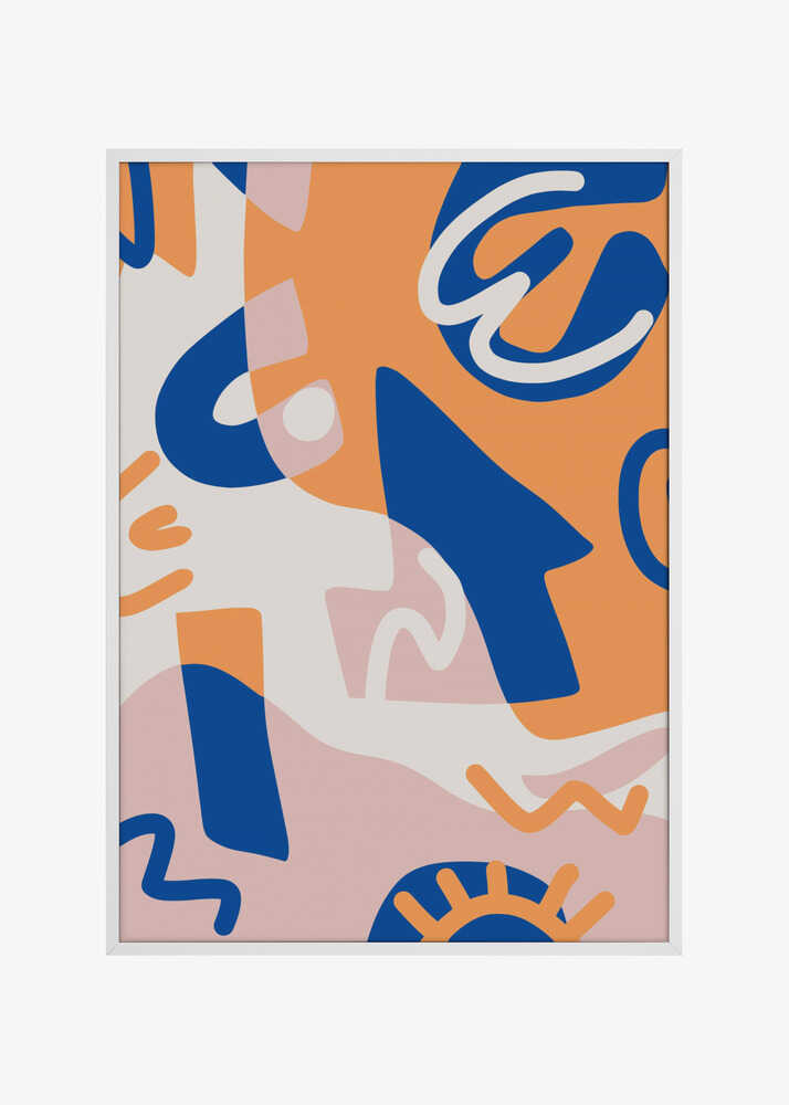 Abstract Shapes In Blue and Orange