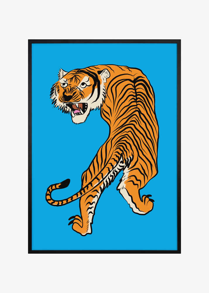 Tiger In Orange and Blue