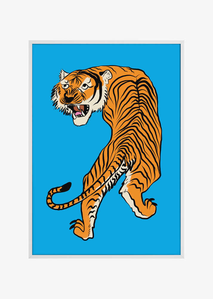 Tiger In Orange and Blue