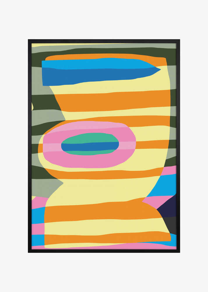 Colorful Geometric Shapes And Layered Patterns