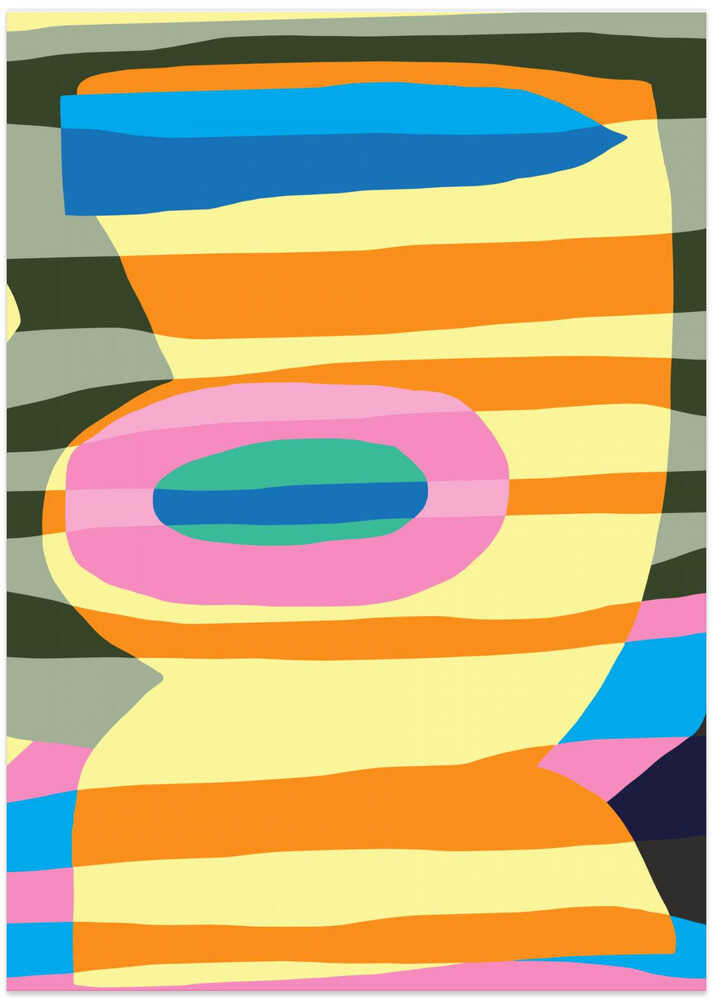 Colorful Geometric Shapes And Layered Patterns