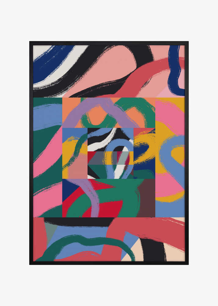 Colorful Line Ribbon Abstract