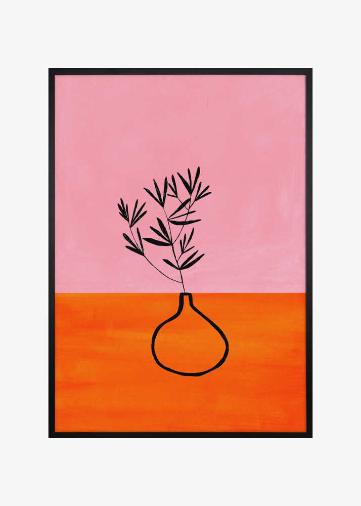 Orange Pink Vase