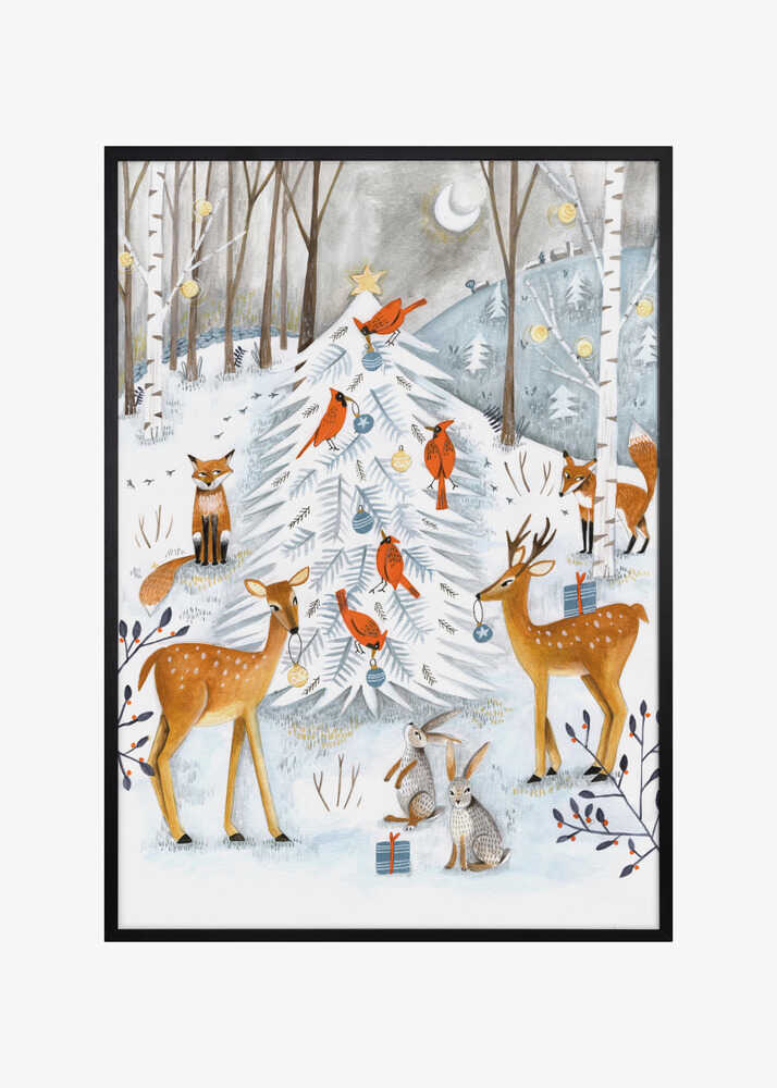 Christmas in the winter animal forest