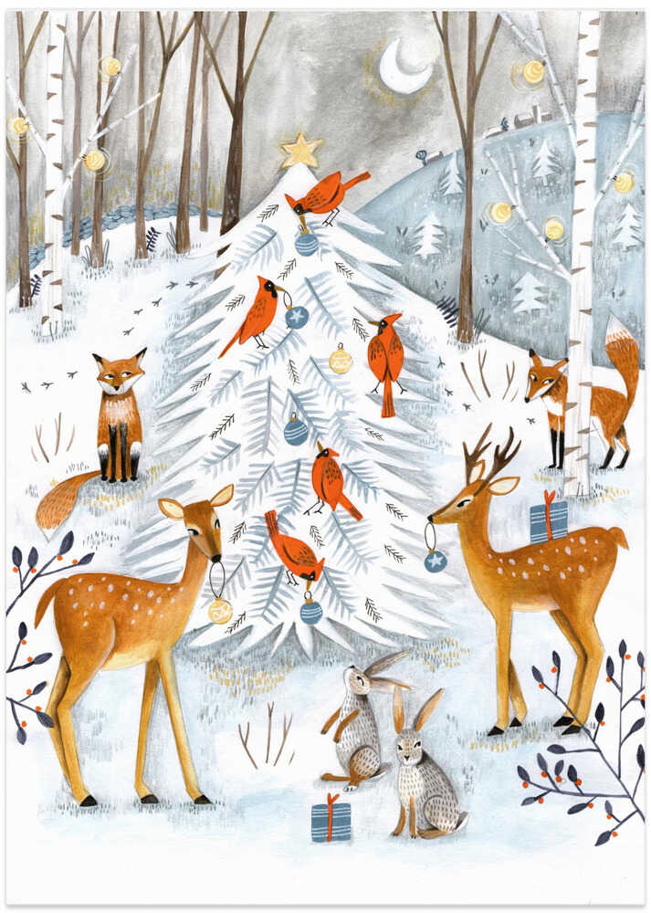 Christmas in the winter animal forest