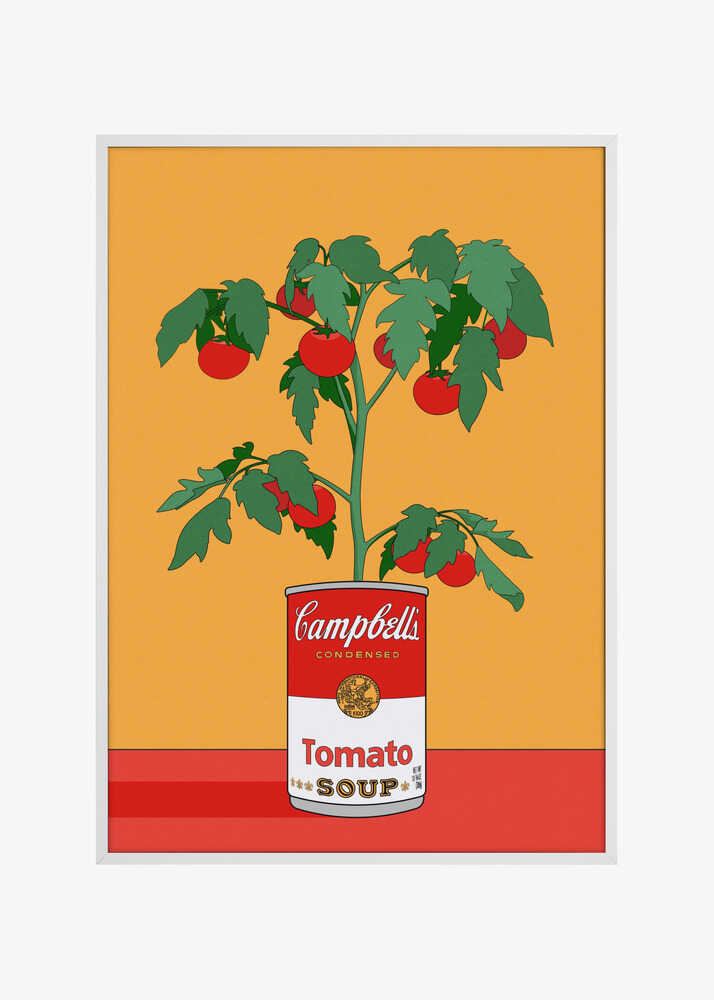 Campbells Soup Tomato Plant Retro Illustration