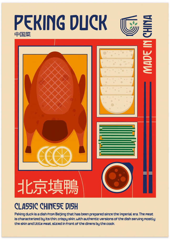 Peking Duck Japanese Food Print