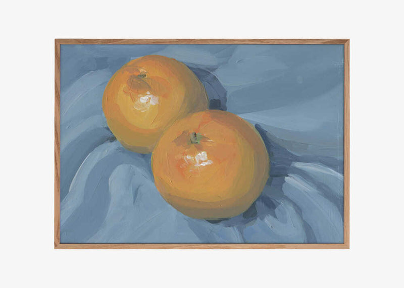 Oranges on Blue