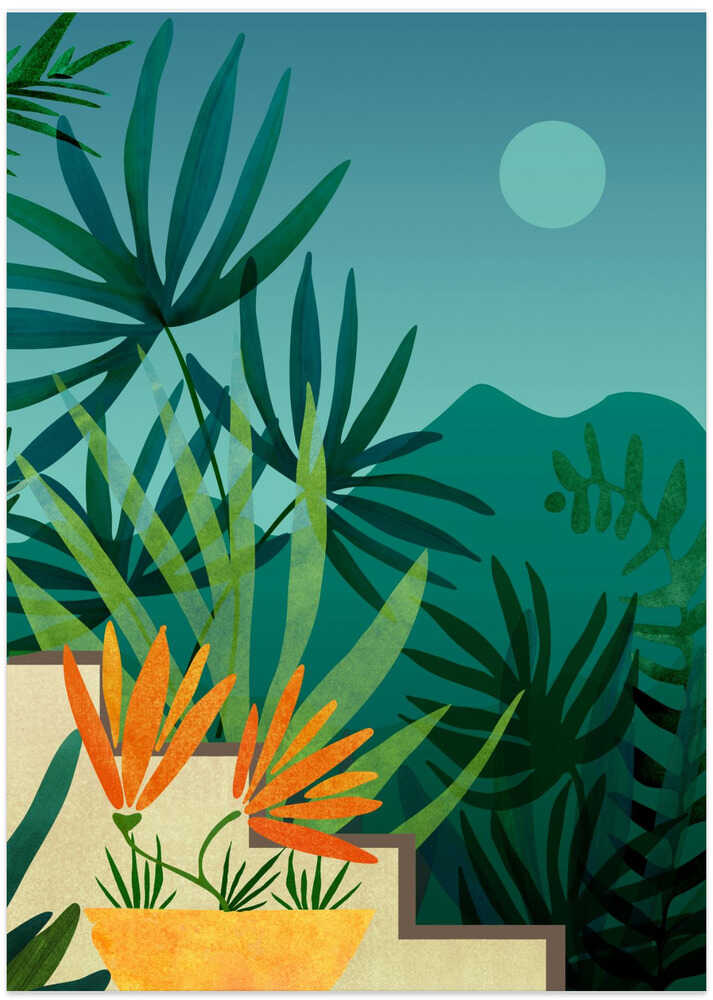 Tropical Moonlight Garden 2