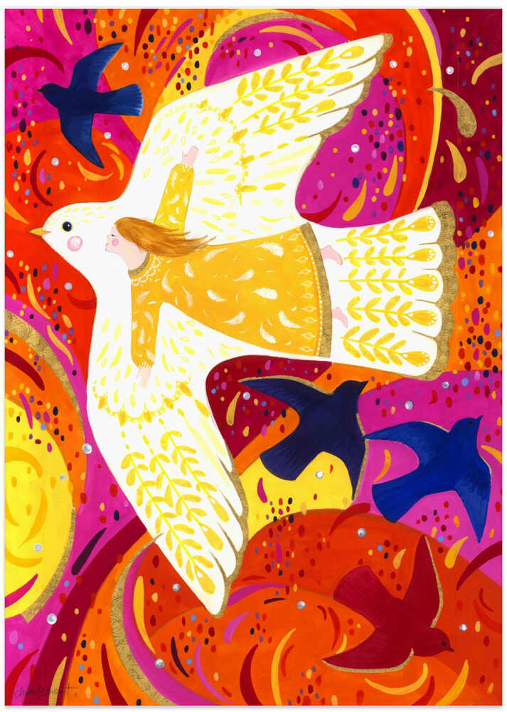 Angel Child and Birds