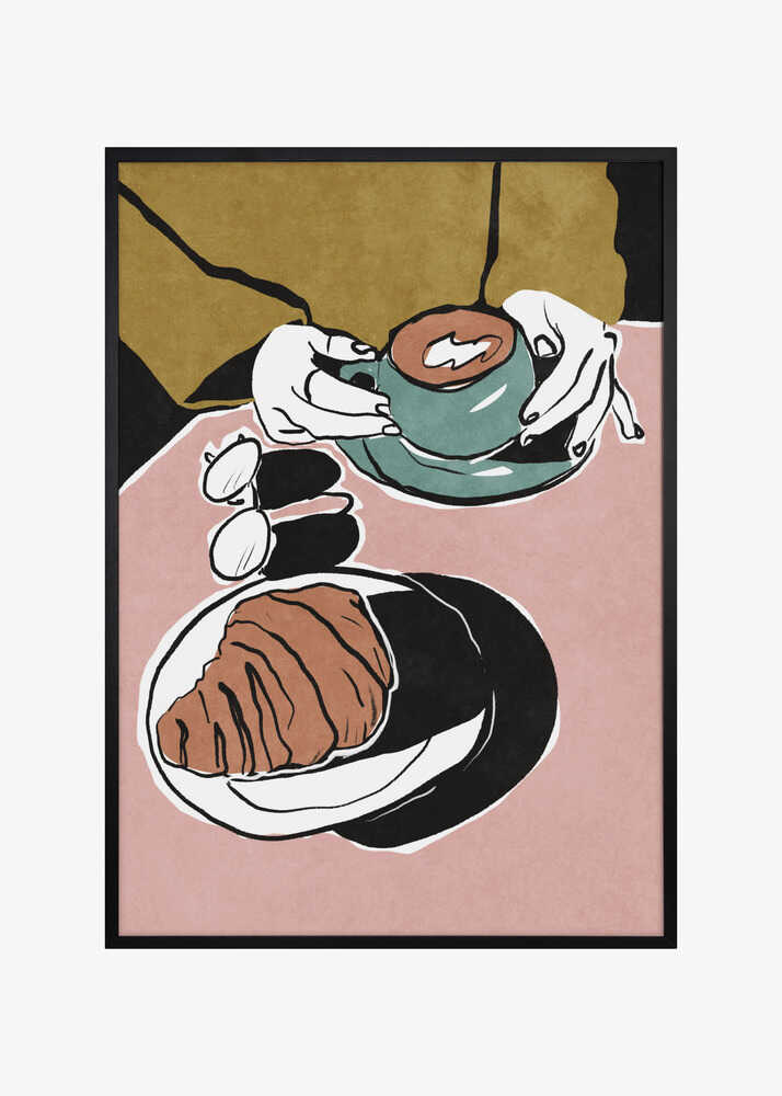 Croissant et café au lait