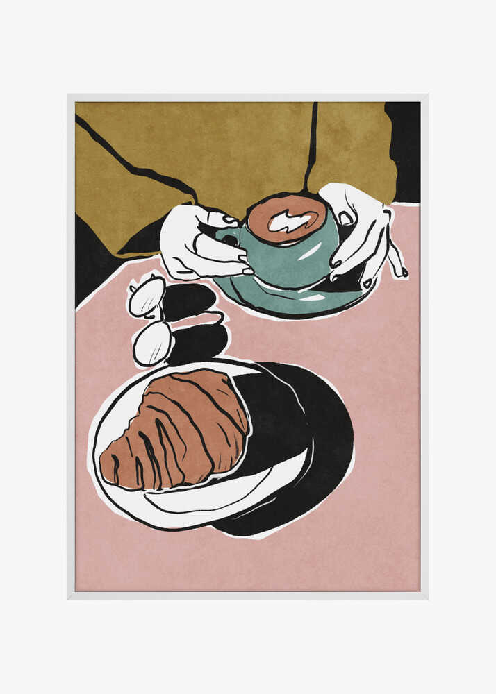 Croissant et café au lait