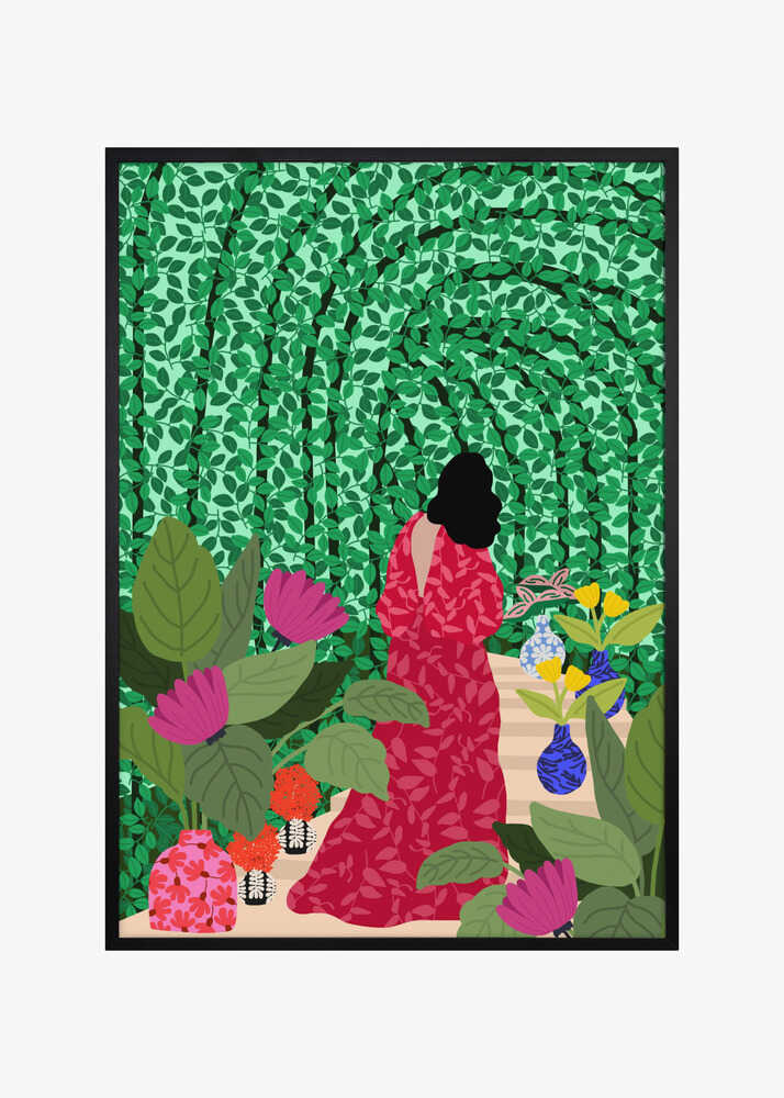 Girl At Her Garden