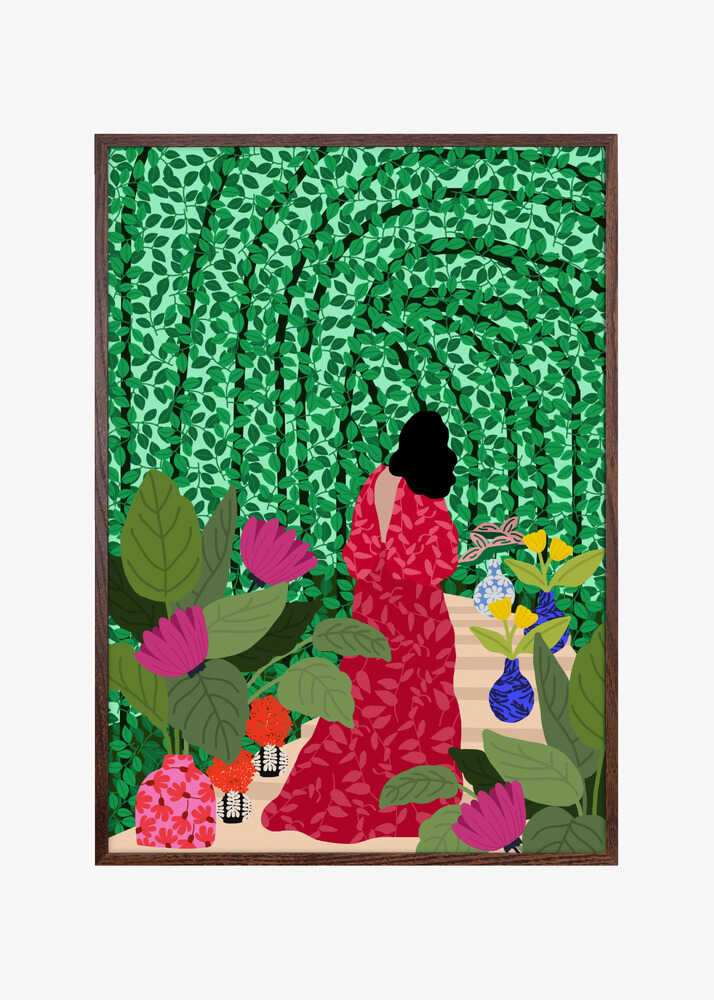 Girl At Her Garden