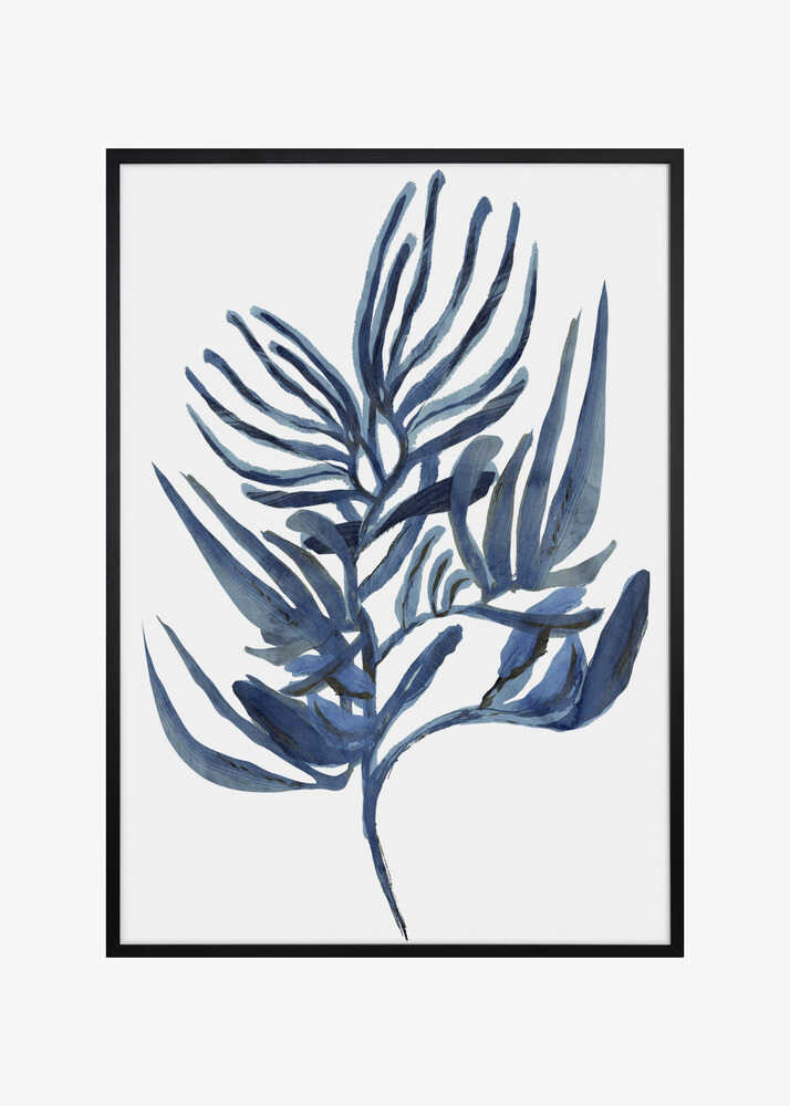 Blue Aquatic Plant Poster 1