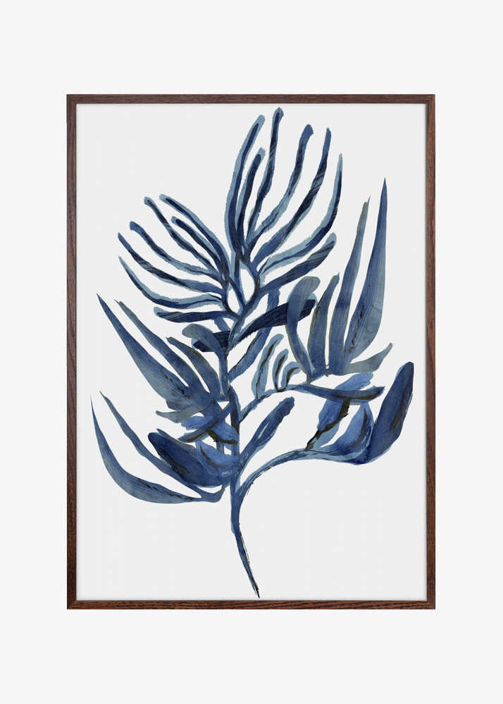 Blue Aquatic Plant Poster 1