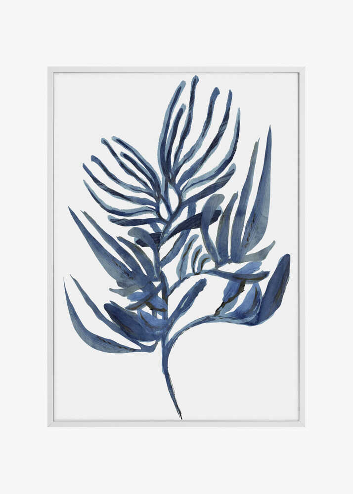 Blue Aquatic Plant Poster 1