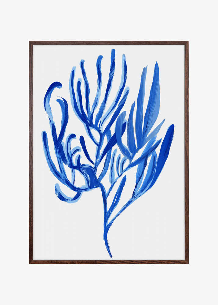 Blue Aquatic Plant Poster 4