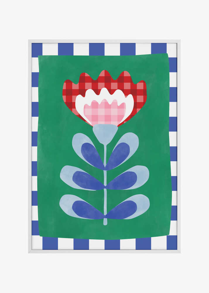 Floral Design with Bold Geometric Shapes